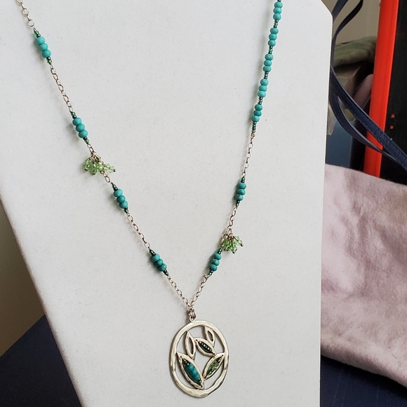 Silpada Sterling Howlite Turquoise Bead Necklace - Picture 3 of 16